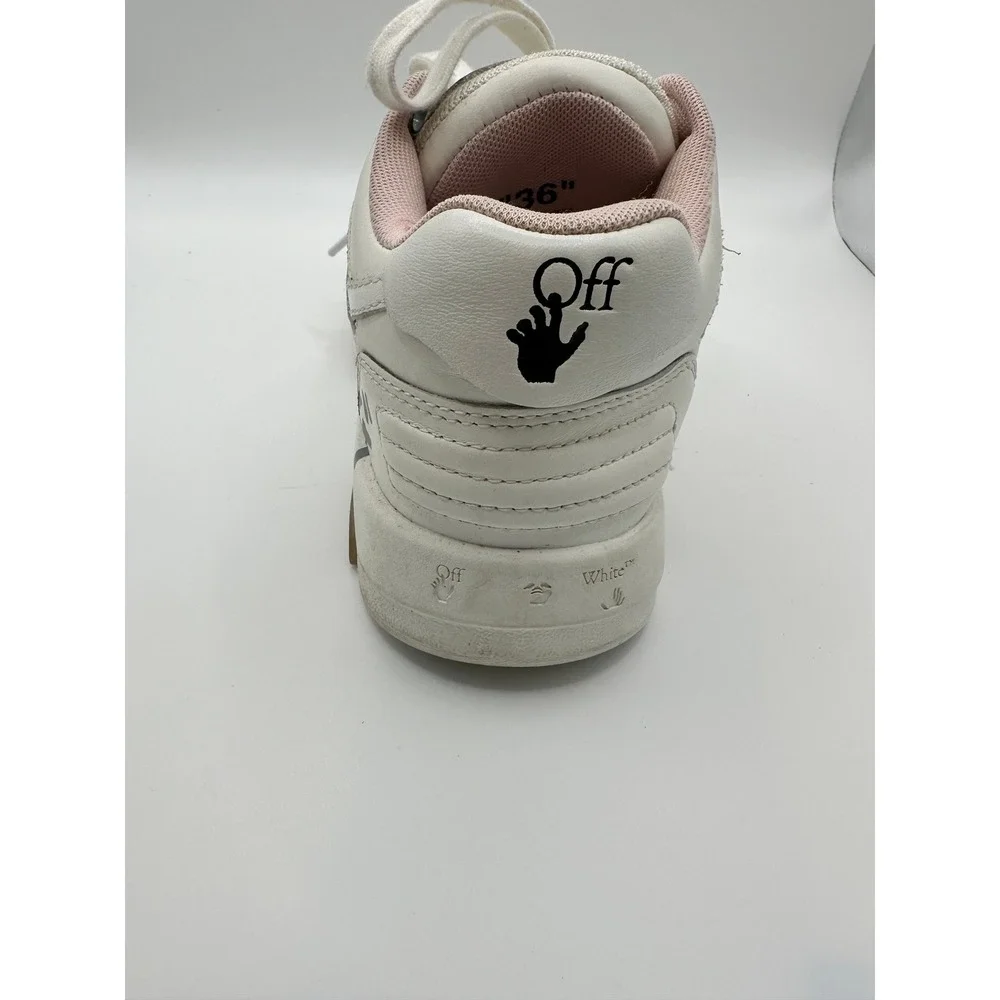 Off-White Kids Out Of Office White‎ Pink For Walking Sneakers Zip Tie Tag